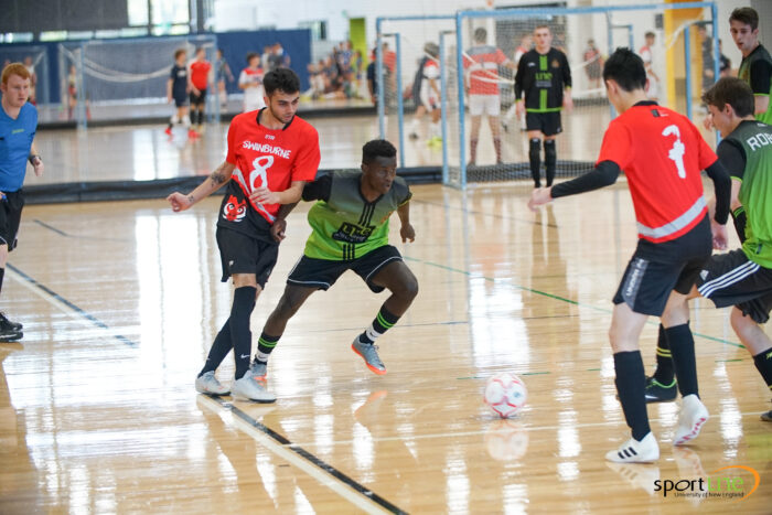 Shuku Sunzu, UNE Sports Academy Student playing soccer at the UniSport Games 2020