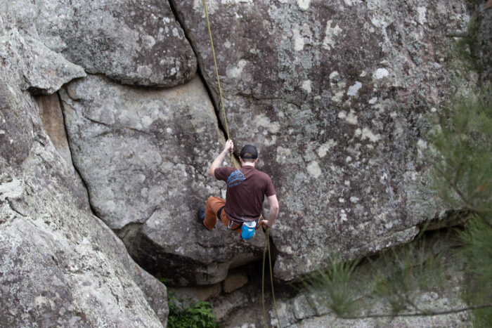 Outdoor Adventure Club, male rock climbing